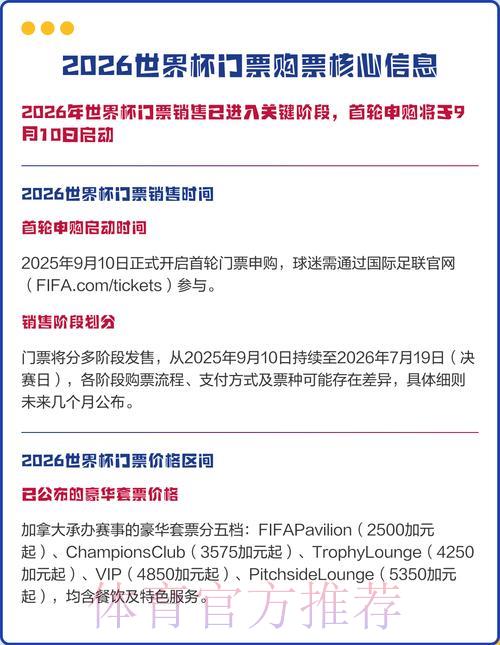 2026年世界杯官方购票平台最新入口导航